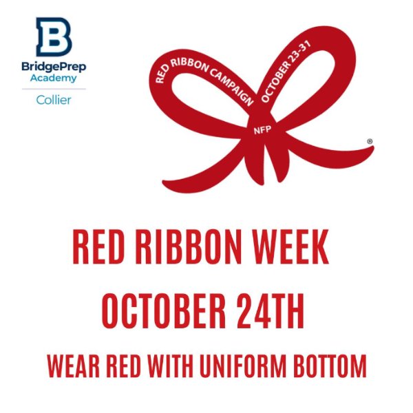 Red Ribbon Week- Wear Red with Uniform Bottom