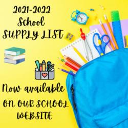 2021-2022 School Supply List 